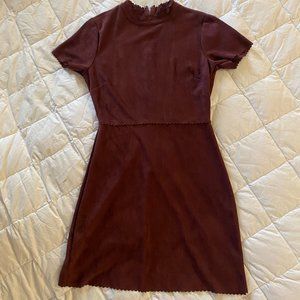Altar'd State Faux Brown Suede Dress -  Size Small